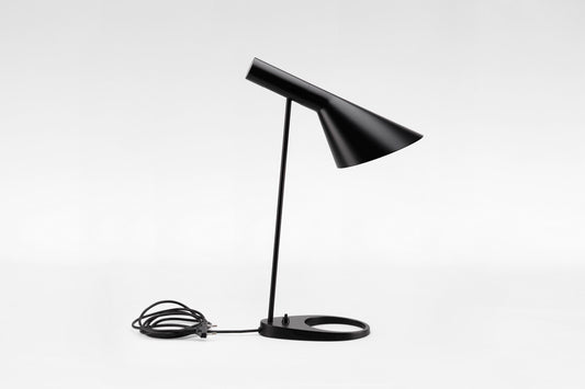 AJ Table Lamp in Black Lacquered Steel by Arne Jacobsen for Louis Poulsen, 1960