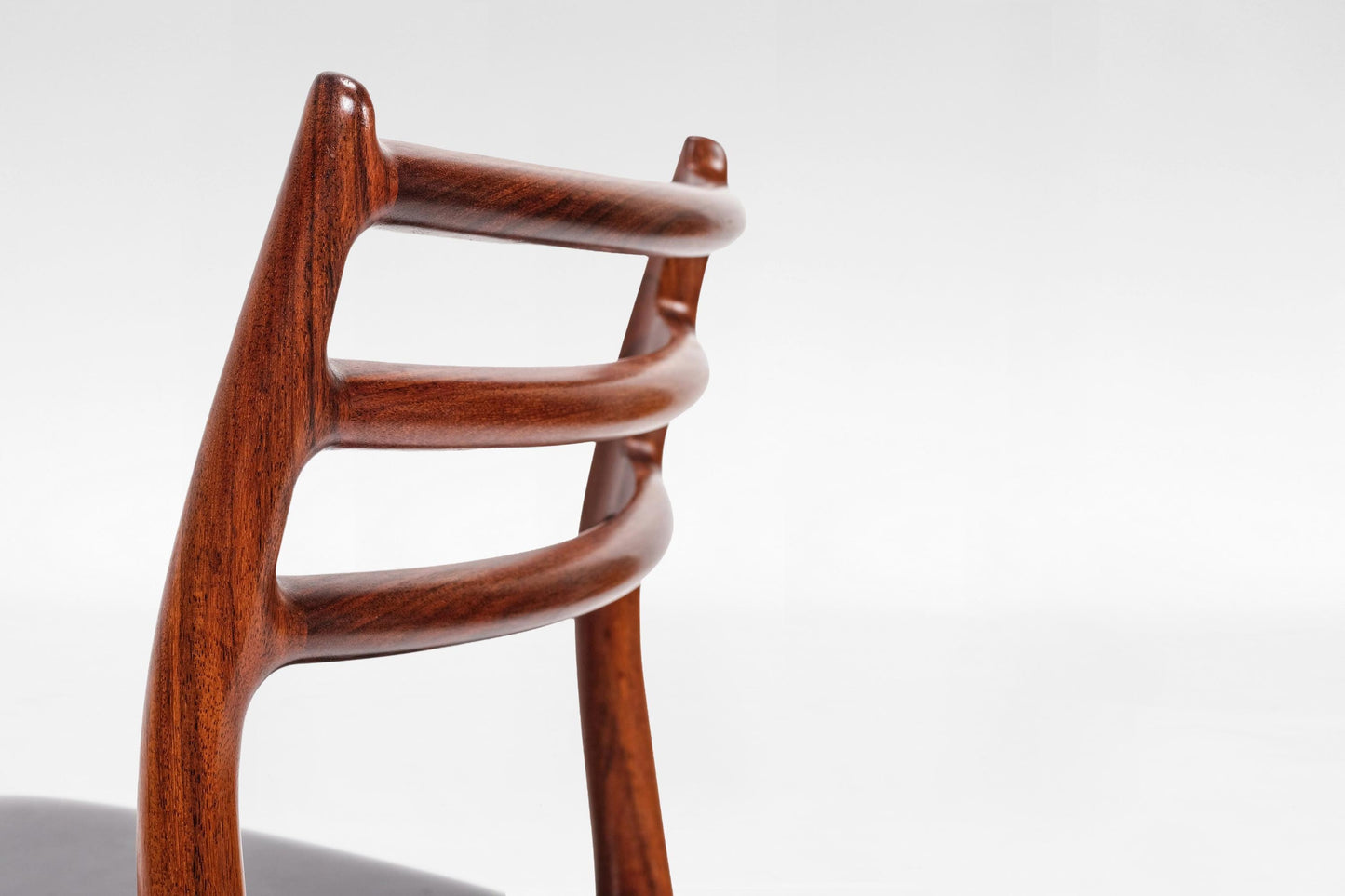 Vintage Rosewood Leather Niels Otto Møller Model 78 Dining Chairs J.L. Møller Mobelfabrik Denmark 1950s Set of 4  Mid Century Modern Design