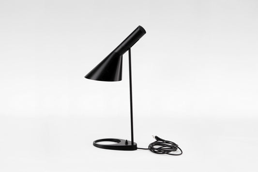 AJ Table Lamp in Black Lacquered Steel by Arne Jacobsen for Louis Poulsen, 1960