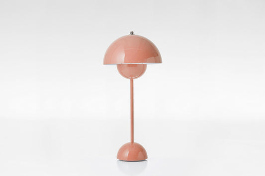 Flowerpot VP3 Table Lamp in Pink Lacquered Metal by Verner Panton for &Tradition, 1960s