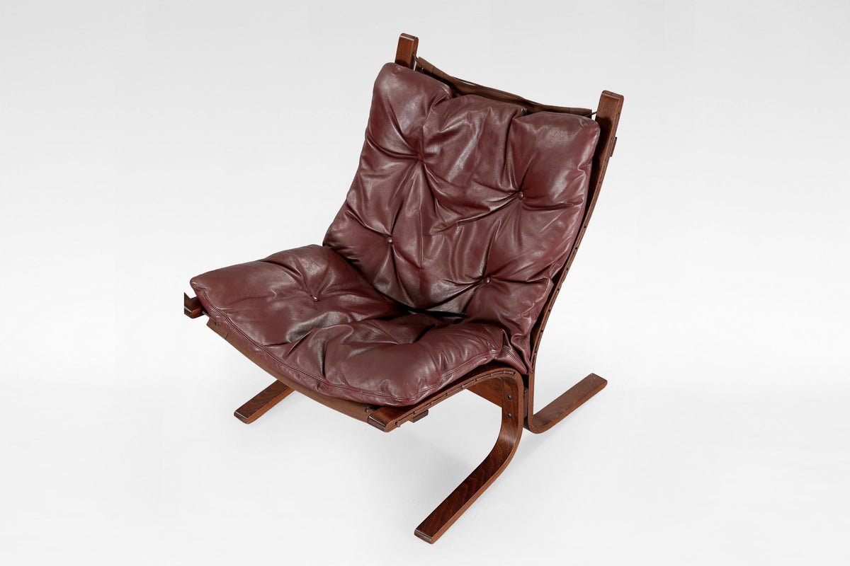 Siesta Lounge Chairs in Dark Brown Leather & Plywood by Ingmar Relling for Westnofa, 1970s, Set of 2