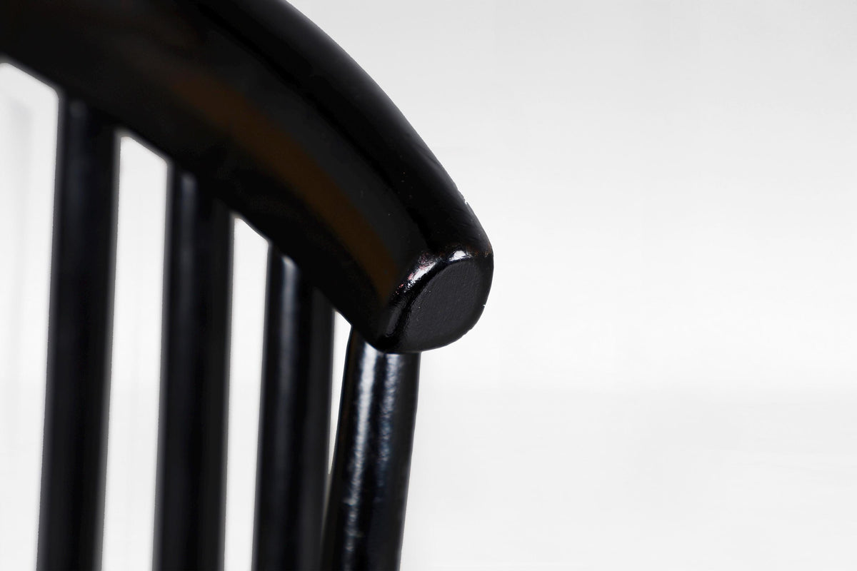 Mademoiselle Rocking Chair in Black Stained Birch by Ilmari Tapiovaara for Asko, 1956