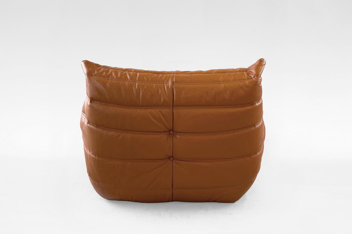 Togo Lounge Chair in Cognac Leather & Foam by Michel Ducaroy for Ligne Roset, 1970s