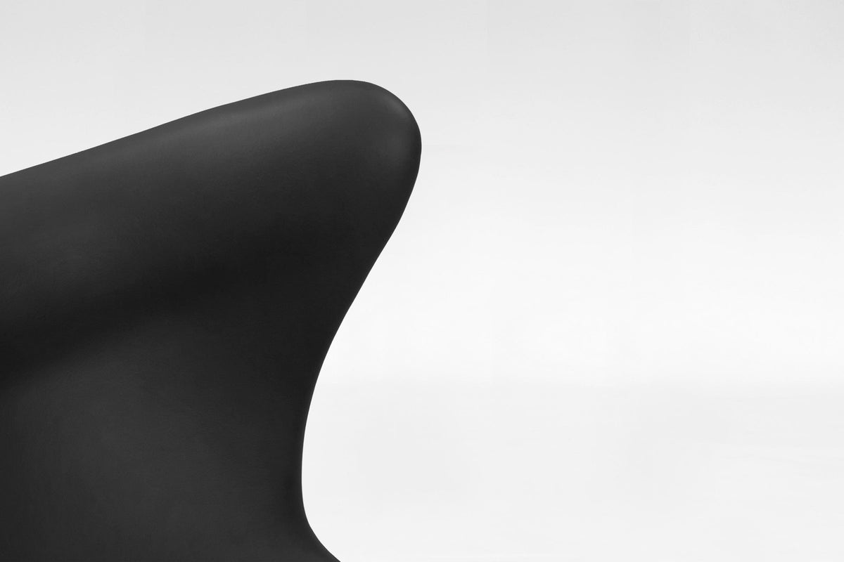 Egg Chair 3316 in Black Leather & Chrome by Arne Jacobsen for Fritz Hansen, 1958