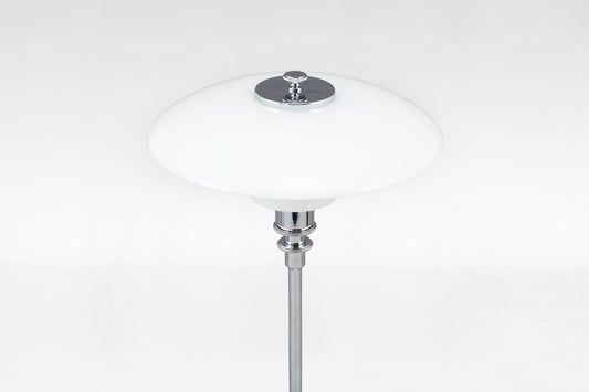 PH 3/4 Table Lamp in Opal Glass & Chrome by Poul Henningsen for Louis Poulsen, 1920s Design