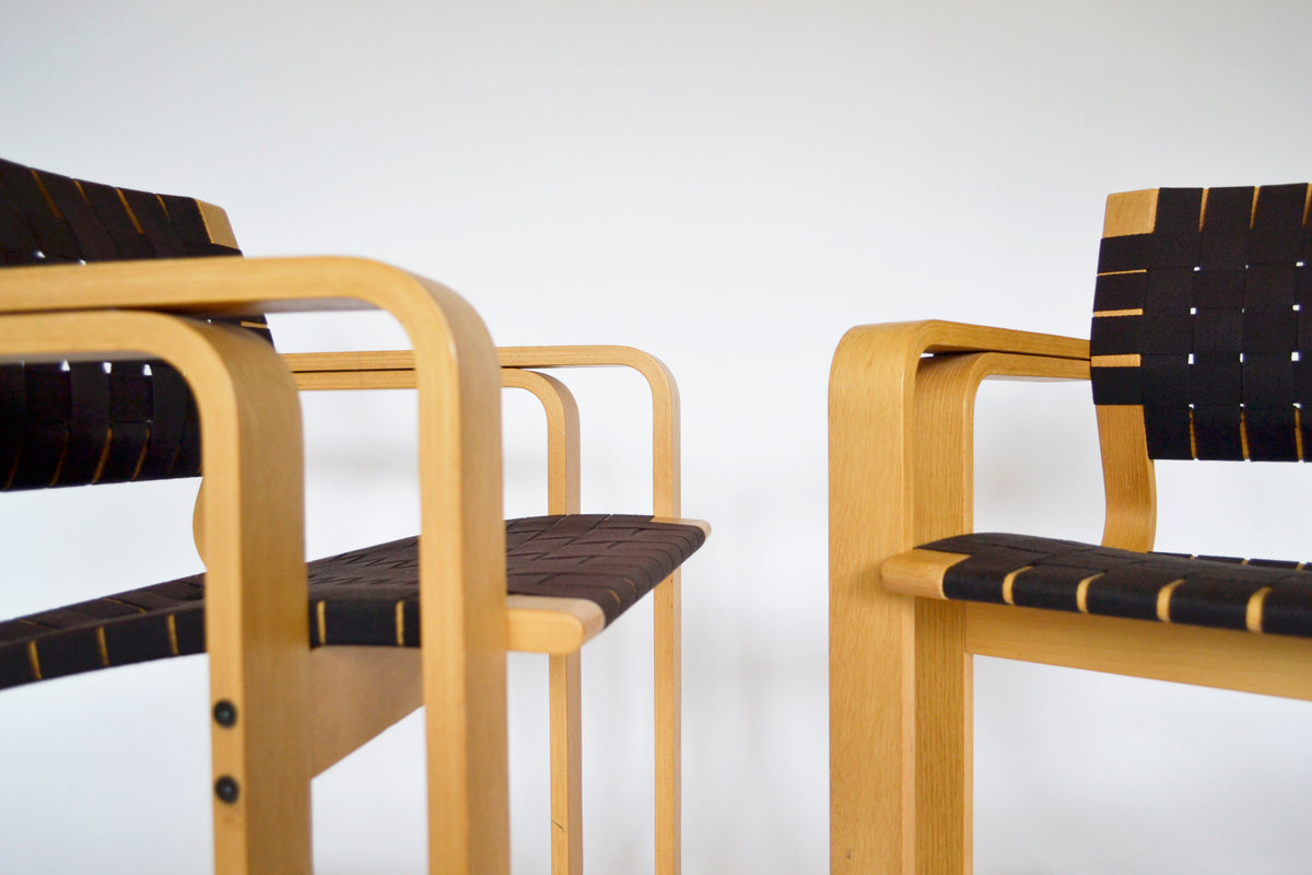 Model 5531 Armchair in Textile Webbing & Beech Plywood by Rud Thygesen & Johnny Sørensen for Magnus Olesen, 1970s