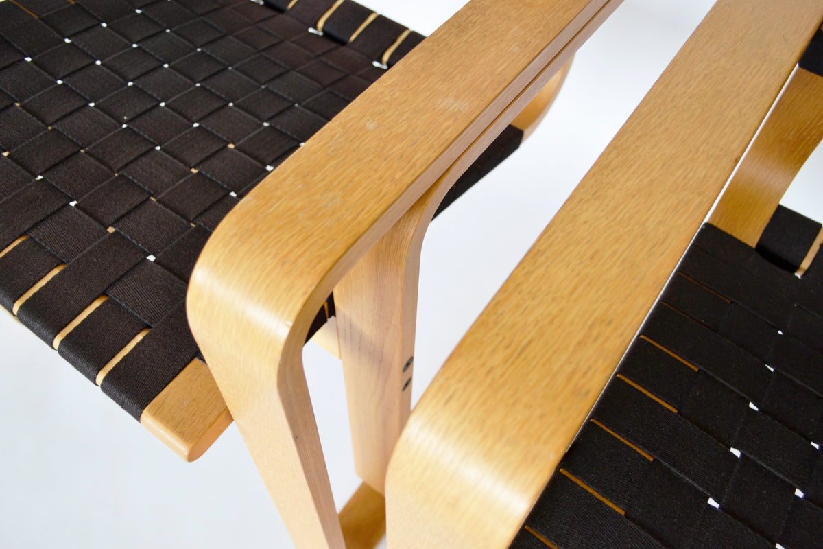 Model 5531 Armchair in Textile Webbing & Beech Plywood by Rud Thygesen & Johnny Sørensen for Magnus Olesen, 1970s