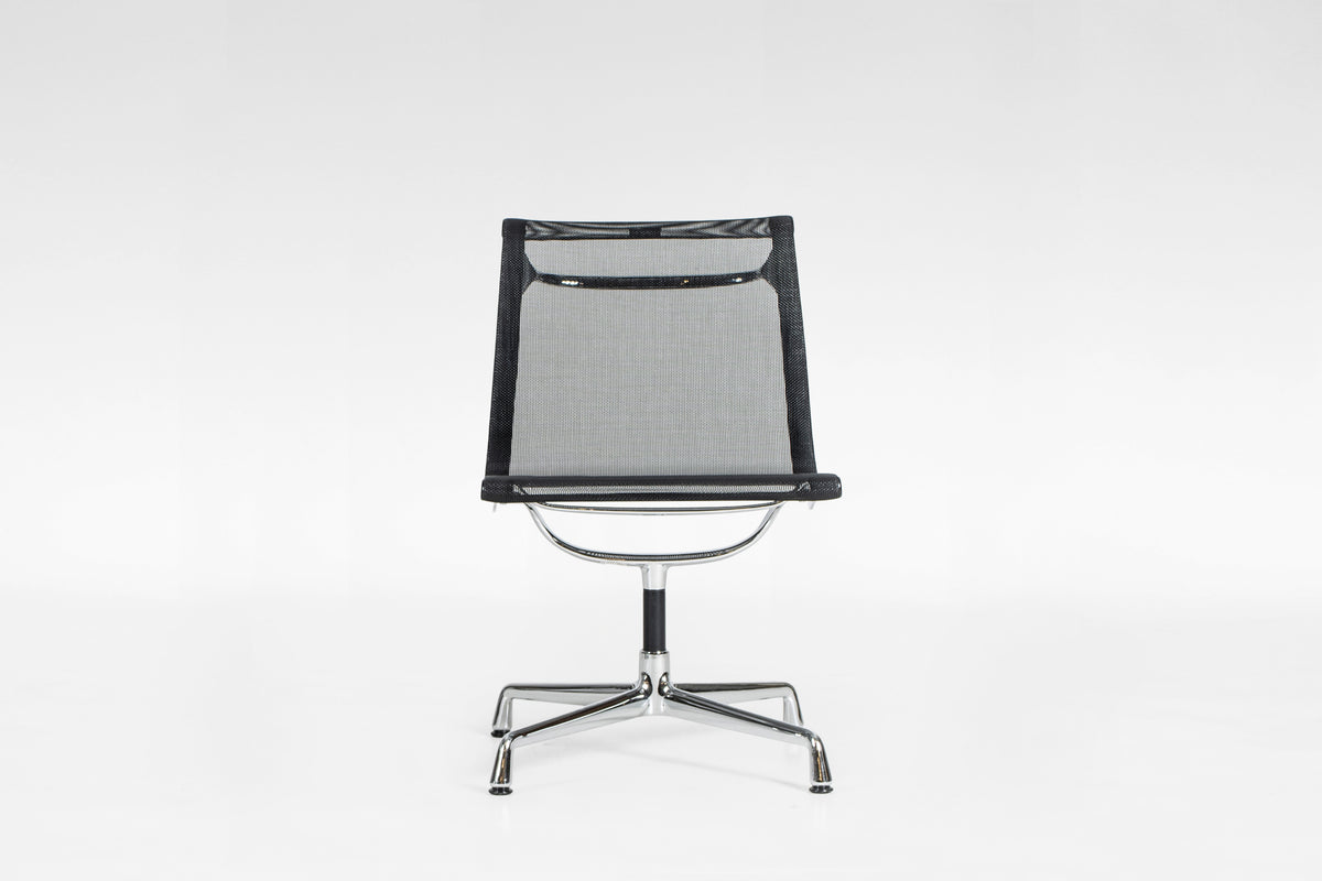 EA 107 Aluminium Group Office Chair in Chrome & Black Mesh by Charles & Ray Eames for Vitra, 2005