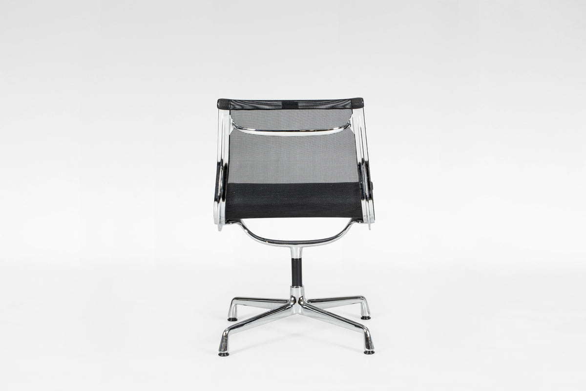 EA 107 Aluminium Group Office Chair in Chrome & Black Mesh by Charles & Ray Eames for Vitra, 2005