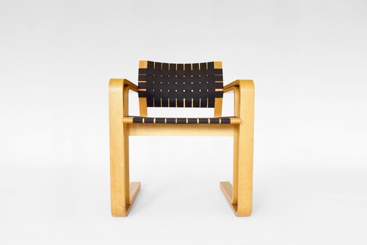 Model 5531 Armchair in Textile Webbing & Beech Plywood by Rud Thygesen & Johnny Sørensen for Magnus Olesen, 1970s