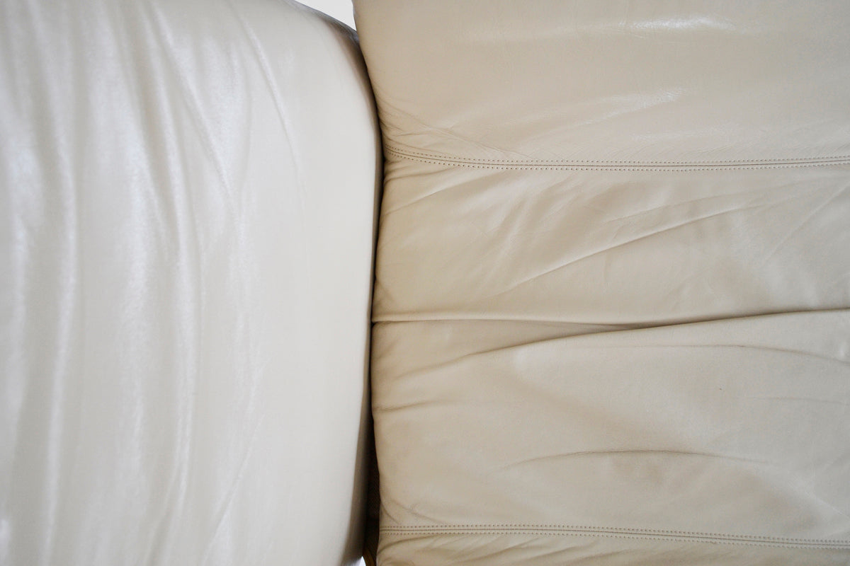 Manta Lounge Chairs in Beige Leather & Bent Plywood by Ingmar Relling for Westnofa, 1970s, Set of 2