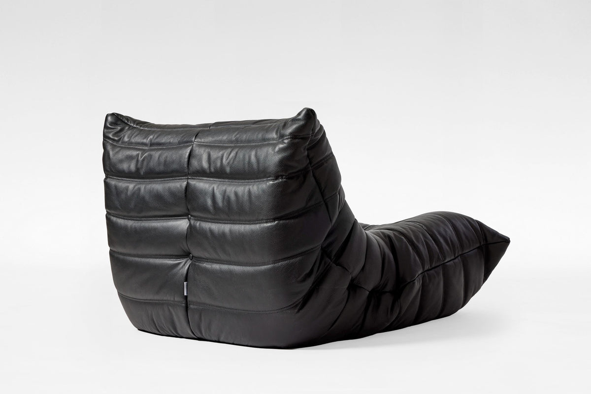 Togo Lounge Chair in Black Leather & Foam by Michel Ducaroy for Ligne Roset, 1970s