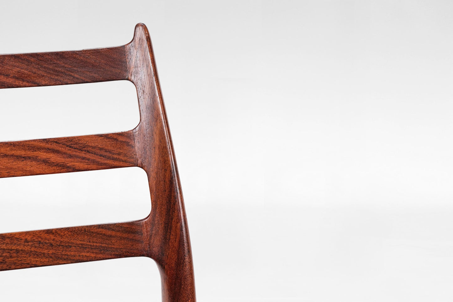 Vintage Rosewood Leather Niels Otto Møller Model 78 Dining Chairs J.L. Møller Mobelfabrik Denmark 1950s Set of 4  Mid Century Modern Design