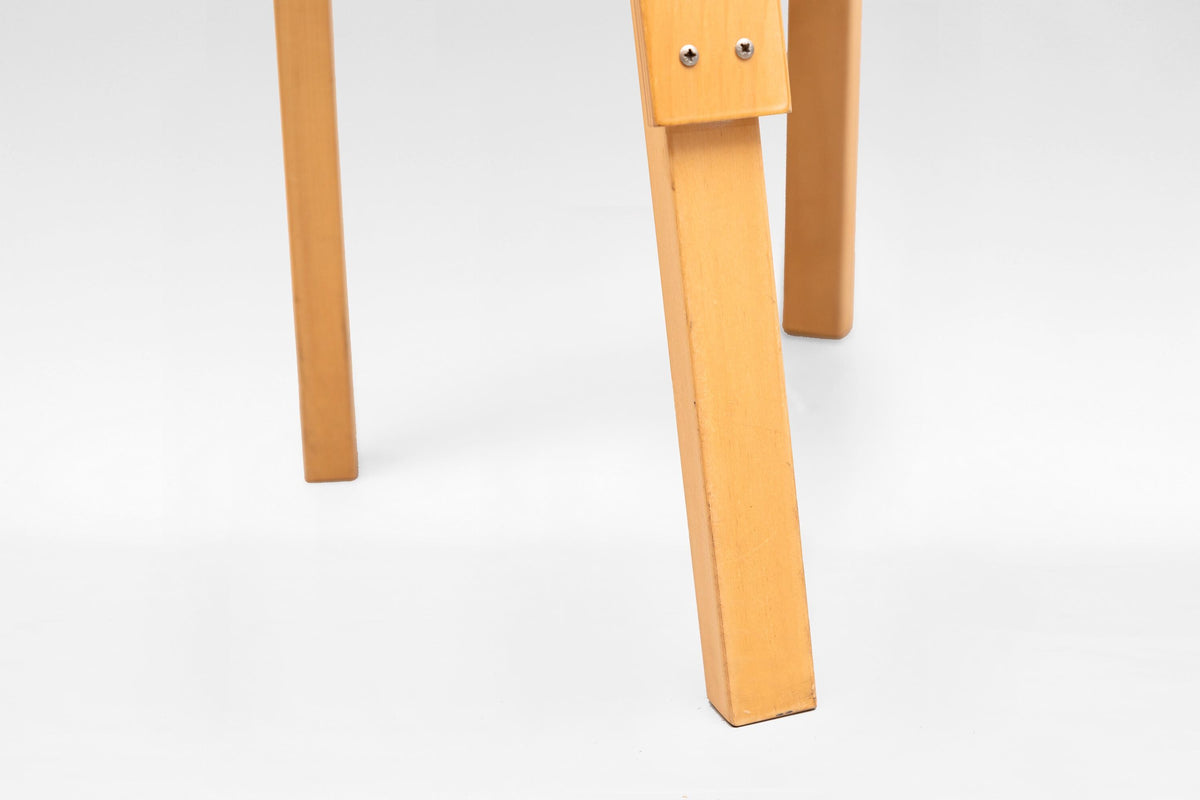Model 66 Dining Chairs in Natural Bent Birch Plywood by Alvar Aalto for Artek 1930s, Set of 4