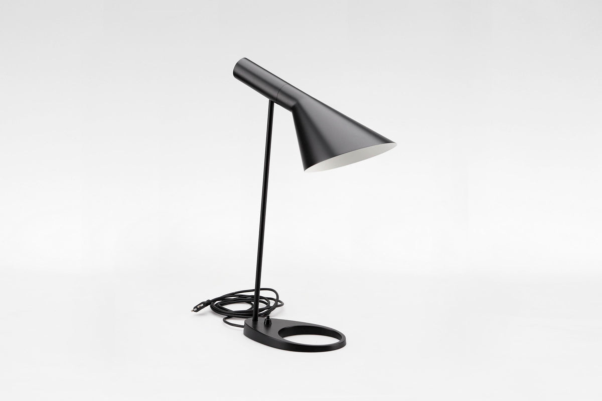 AJ Table Lamp in Black Lacquered Steel by Arne Jacobsen for Louis Poulsen, 1960